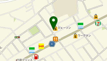ジェーソン 欠真間店の地図画像
