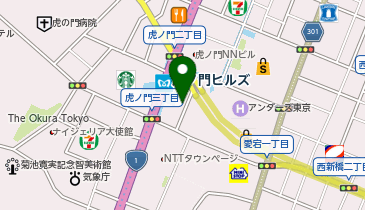 OWNDAYS 虎ノ門ヒルズ店の地図画像