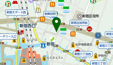 OWNDAYS 新宿東口店の地図画像