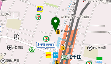 OWNDAYS 北千住マルイ店の地図画像