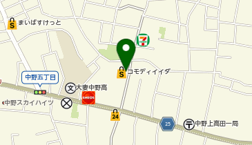 コモディイイダ 中野店の地図画像