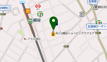 カスミ フードスクエアアルコ越谷店(ALCo越谷ショッピングスクエア内)の地図画像