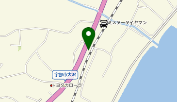 100円レンタカー 宇部床波店の地図画像