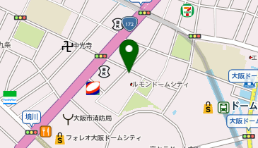 100円レンタカー 大阪ドームシティ店の地図画像