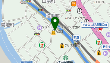 無印良品 させぼ五番街店の地図画像