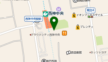 無印良品 エキソアレ西神中央店の地図画像