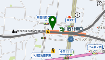 無印良品500 ベルフローラかわにし店の地図画像