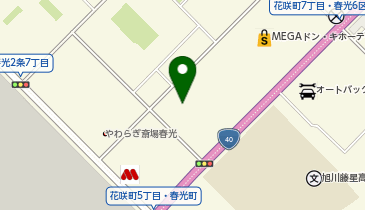 無印良品 旭川花咲店の地図画像