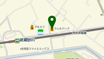 ウェルパーク武蔵砂川店の地図画像