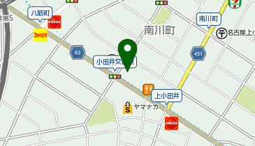 ガッツレンタカー 上小田井店の地図画像