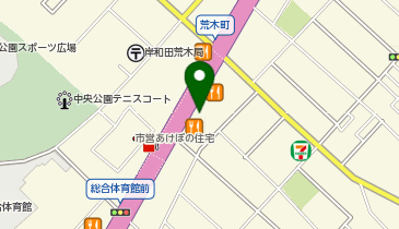 ガッツレンタカー 岸和田下池田店の地図画像