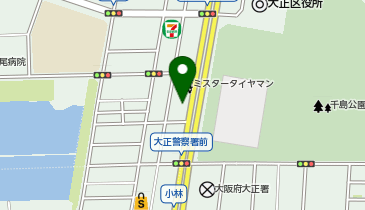ガッツレンタカー 大阪大正店の地図画像