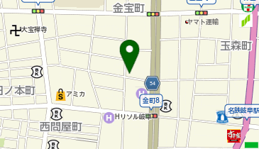ガッツレンタカー 岐阜駅前店の地図画像