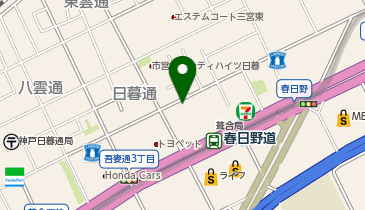 ガッツレンタカー 三宮店の地図画像