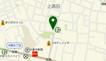 なんでも酒やカクヤス 中野上高田店の地図画像