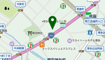 なんでも酒やカクヤス 博多祇園店【Tax-Free】の地図画像