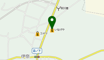 いなげや あきる野北伊奈店の地図画像