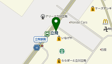 bloomingbloomy ららぽーと立川立飛店の地図画像