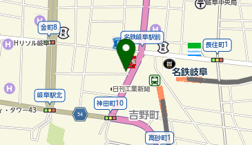 三代目鳥メロ 名鉄岐阜駅前店の地図画像