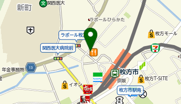 三代目鳥メロ 枚方市駅前店の地図画像
