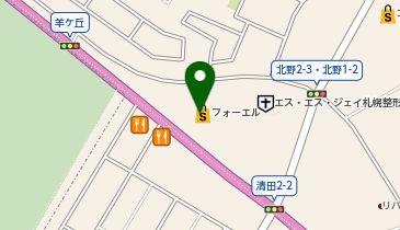 大きいサイズの店 フォーエル札幌清田店の地図画像