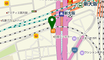 Honda EveryGo ユニゾイン新大阪ステーションの地図画像