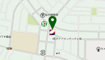 やさしいカーシェア コスモ石油セルフステーション富沢SSの地図画像