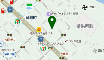 オーダースーツSADA 福岡呉服町店の地図画像