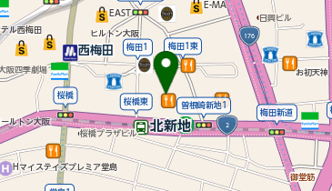 理容cut-A 梅田店の地図画像