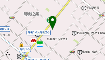 札幌琴似本通り接骨院の地図画像