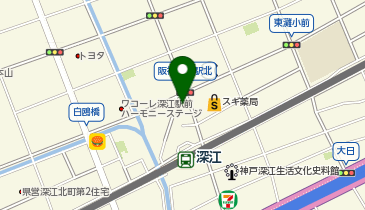 得得うどん 阪神深江店の地図画像