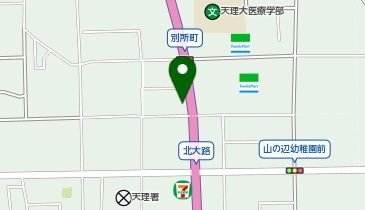 得得うどん 天理別所店の地図画像