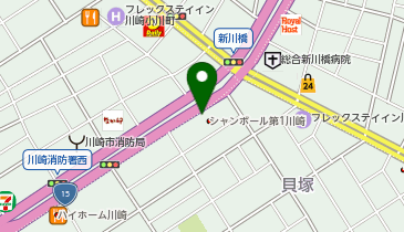 カラオケルーム歌広場 川崎第一京浜通り店の地図画像