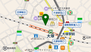 カラオケルーム歌広場 大塚店の地図画像
