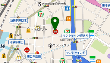 カラオケルーム歌広場 池袋サンシャイン通り1号店の地図画像