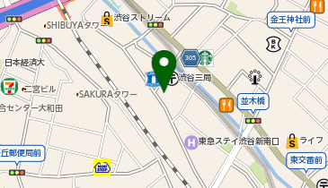 BOX cafe&space GEMS SHIBUYAの地図画像