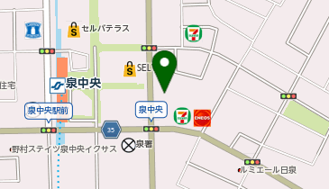 chocoZAP(チョコザップ) 泉中央の地図画像
