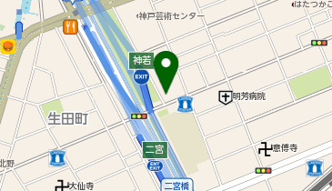 chocoZAP(チョコザップ) 神戸神若通の地図画像