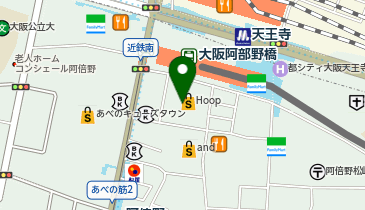 スーパースポーツゼビオ あべのHoop店の地図画像