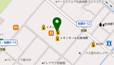 自家製讃岐うどん 福ろう製麺 イオンモール札幌発寒の地図画像