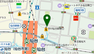 九州魂 BiVi仙台駅東口店の地図画像