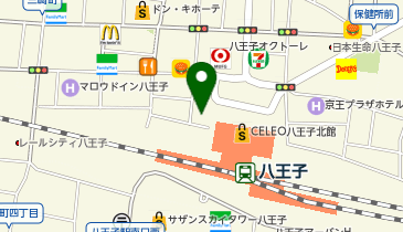 小田原鮮魚と炭焼牛たん かっこ 八王子店の地図画像