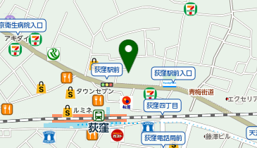 小田原鮮魚と炭焼牛たん かっこ 荻窪北口店の地図画像