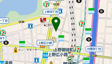 SUIT SQUARE OUTLET上野店の地図画像