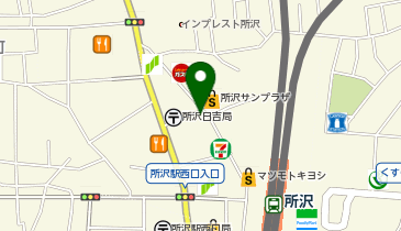 メガネスーパー所沢プロペ通り店の地図画像