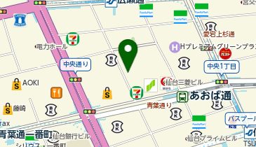 メガネスーパー仙台クリスロード本店の地図画像