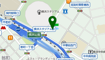メガネスーパー横浜スタジアム前店の地図画像