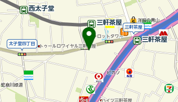 メガネスーパー三軒茶屋店の地図画像