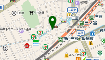 一風堂 三宮店の地図画像