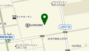 一風堂 イオンモール仙台上杉店の地図画像